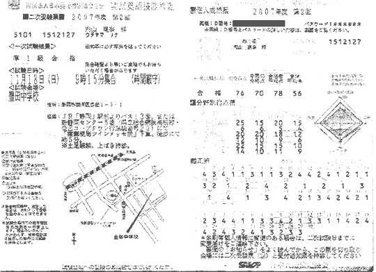 内山さん1次試験結果